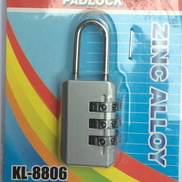 New combination lock padlock for travel Luggage locker storage - Picture 2 of 4